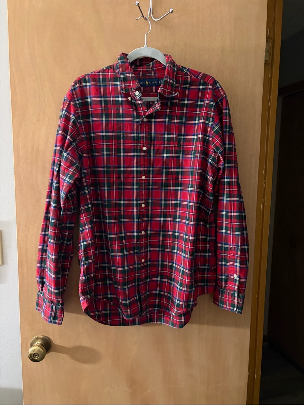 Ralph Lauren Red Plaid Cotton Button-Down Shirt